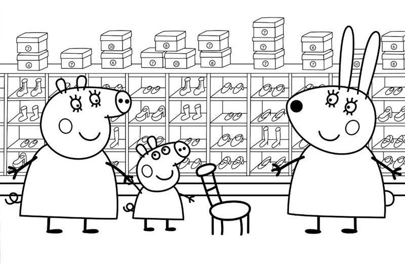 tô màu heo peppa 19