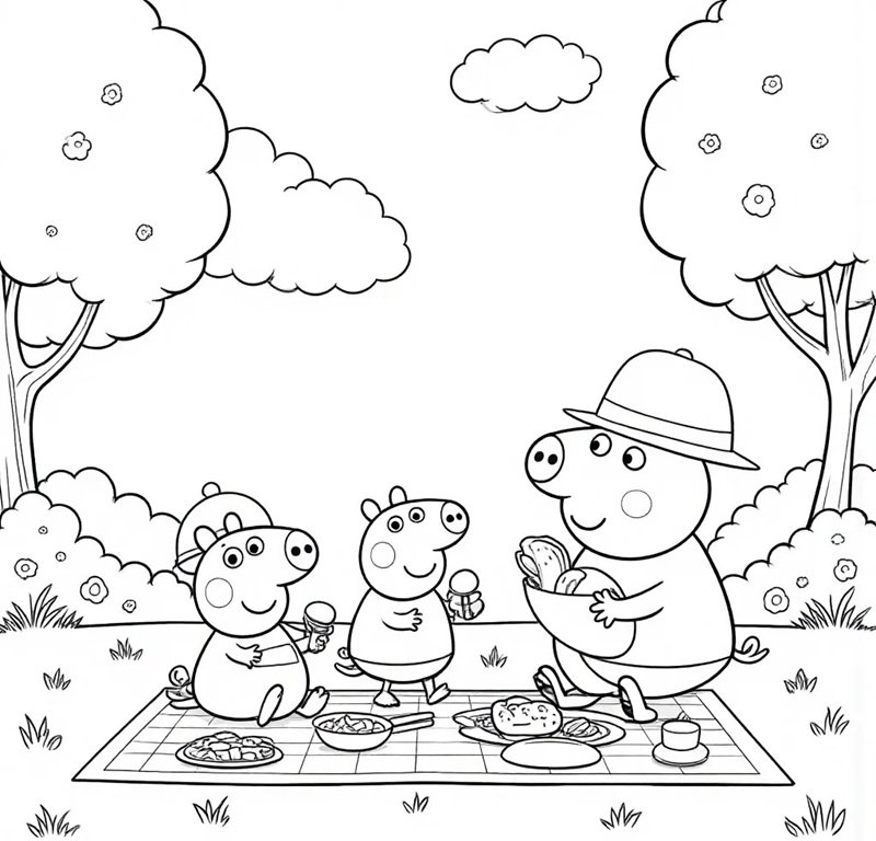 tô màu heo peppa 2