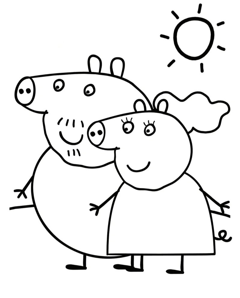 tô màu heo peppa 20