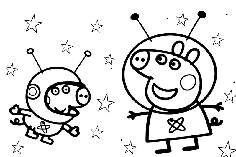 tô màu heo peppa 21