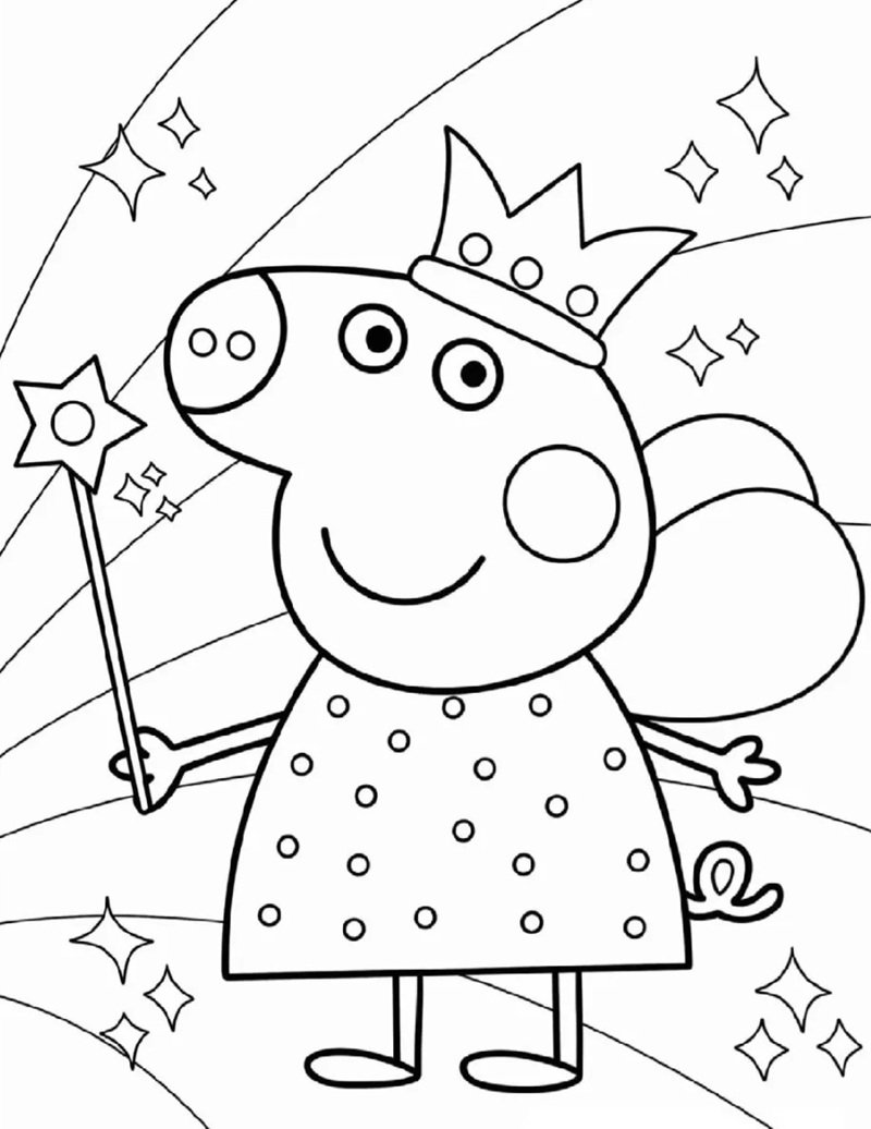 tô màu heo peppa 25