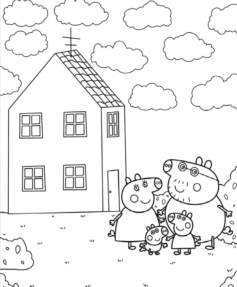 tô màu heo peppa 27