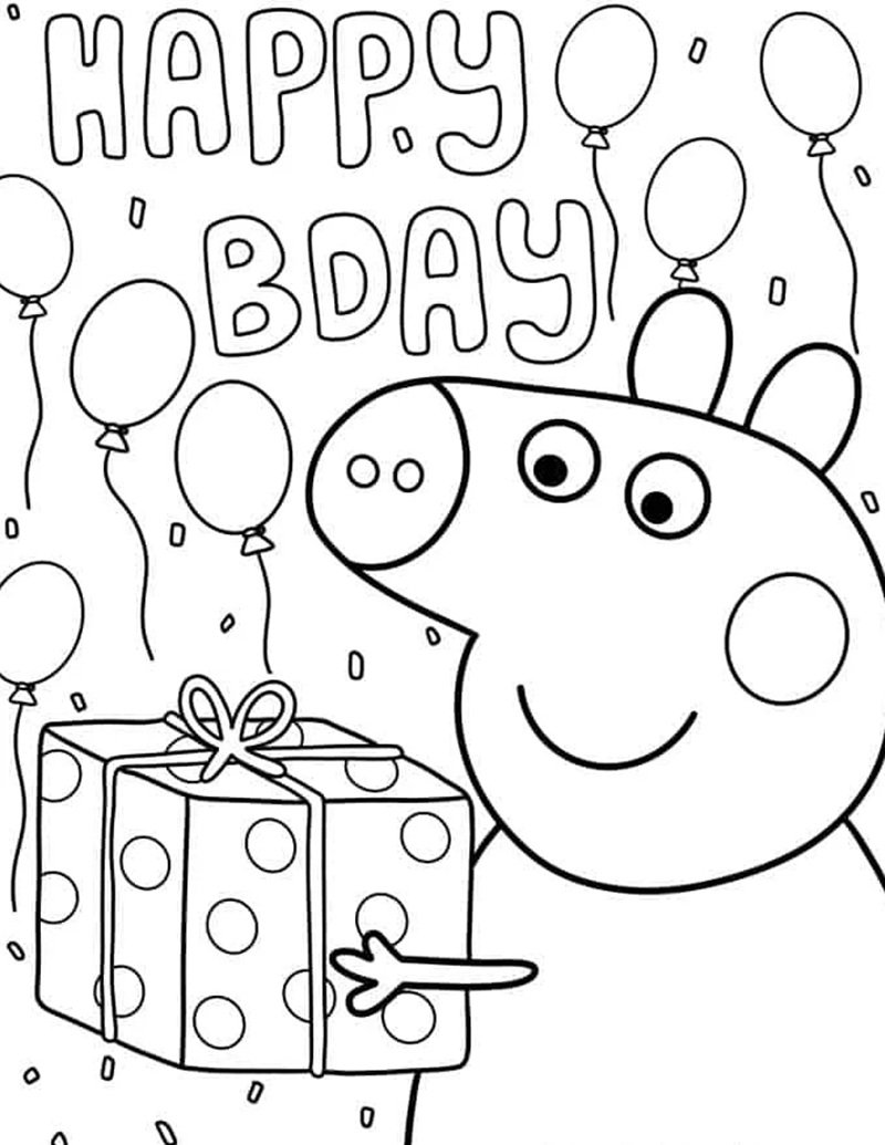 tô màu heo peppa 28