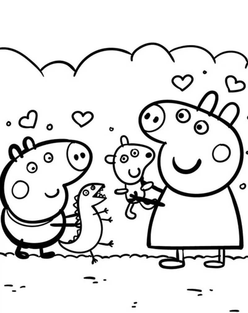 tô màu heo peppa 29