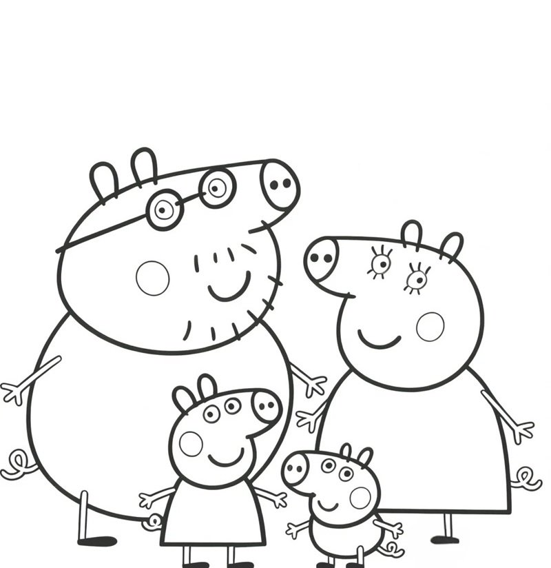 tô màu heo peppa 31