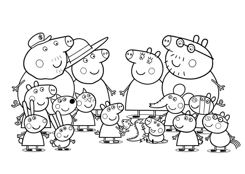 tô màu heo peppa 32