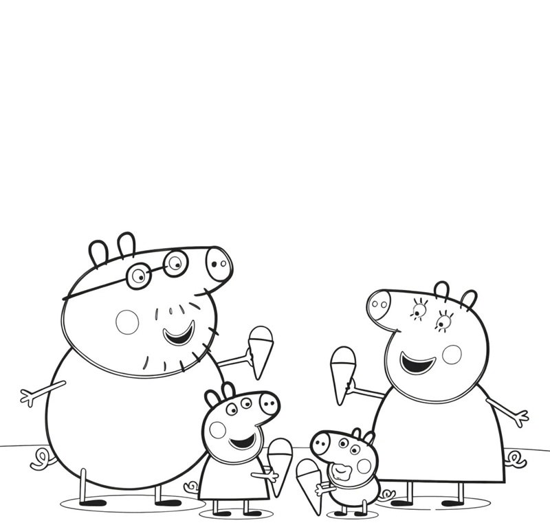 tô màu heo peppa 34