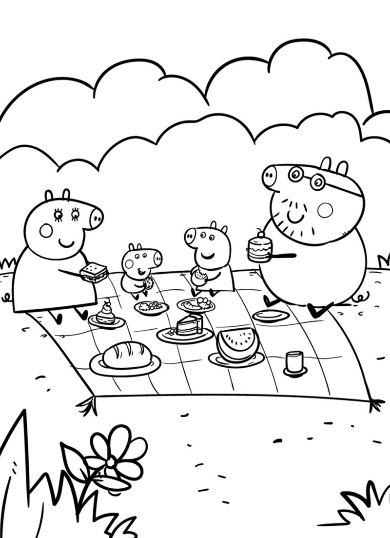 tô màu heo peppa 35