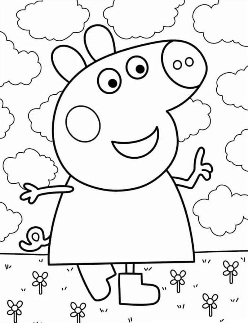 tô màu heo peppa 36