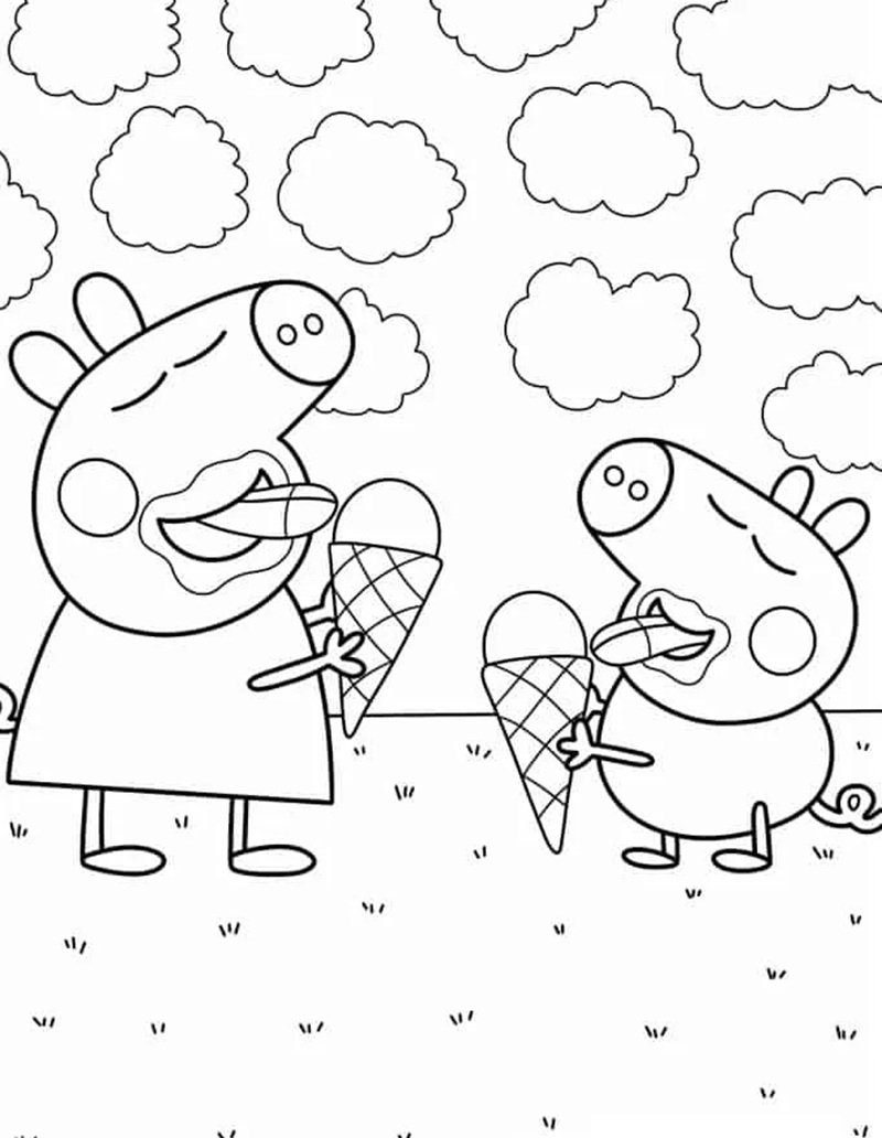 tô màu heo peppa 37