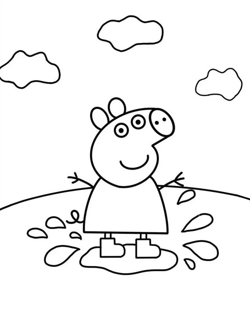 tô màu heo peppa 41