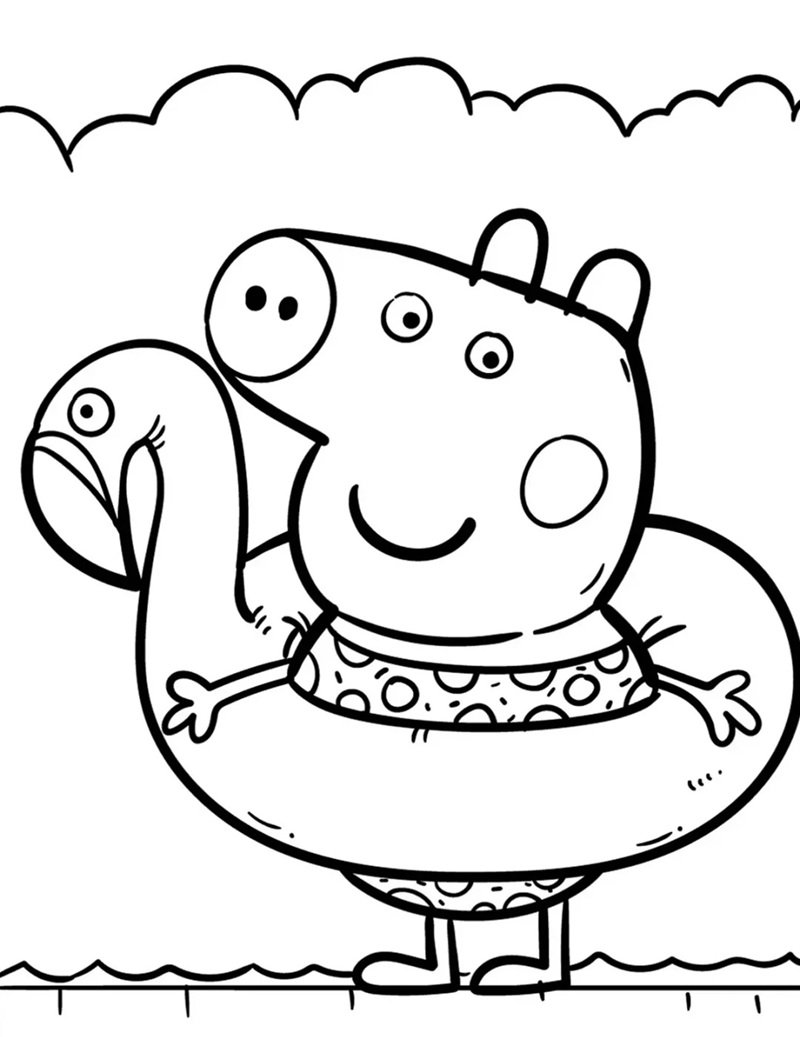 tô màu heo peppa 42