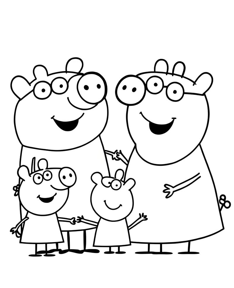 tô màu heo peppa 44