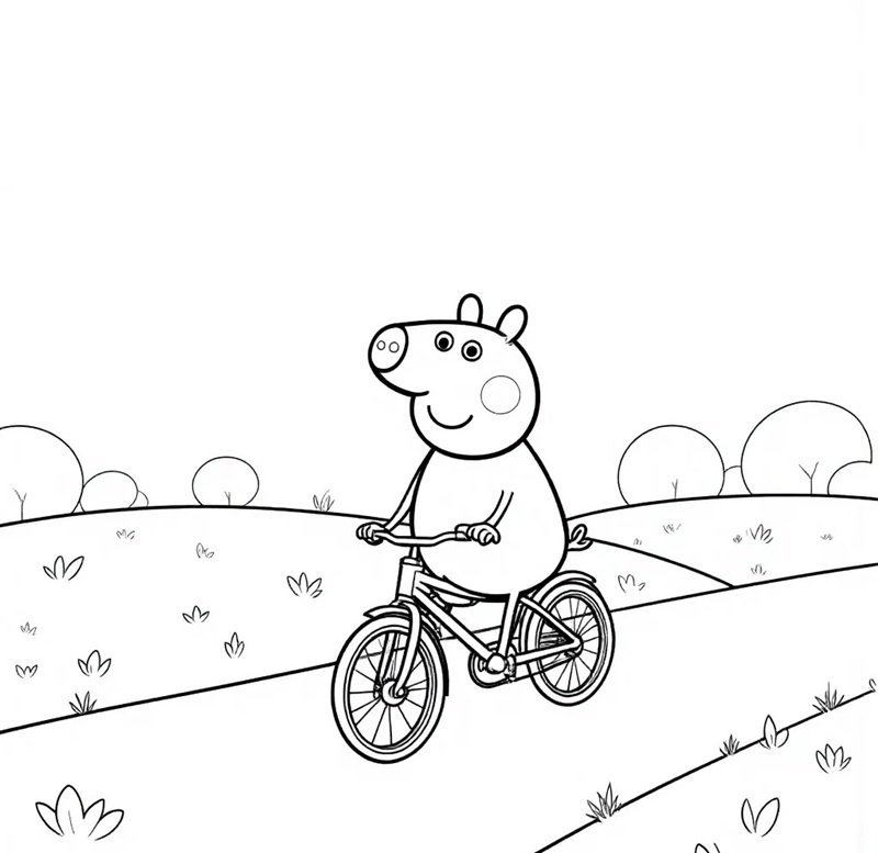 tô màu heo peppa 9