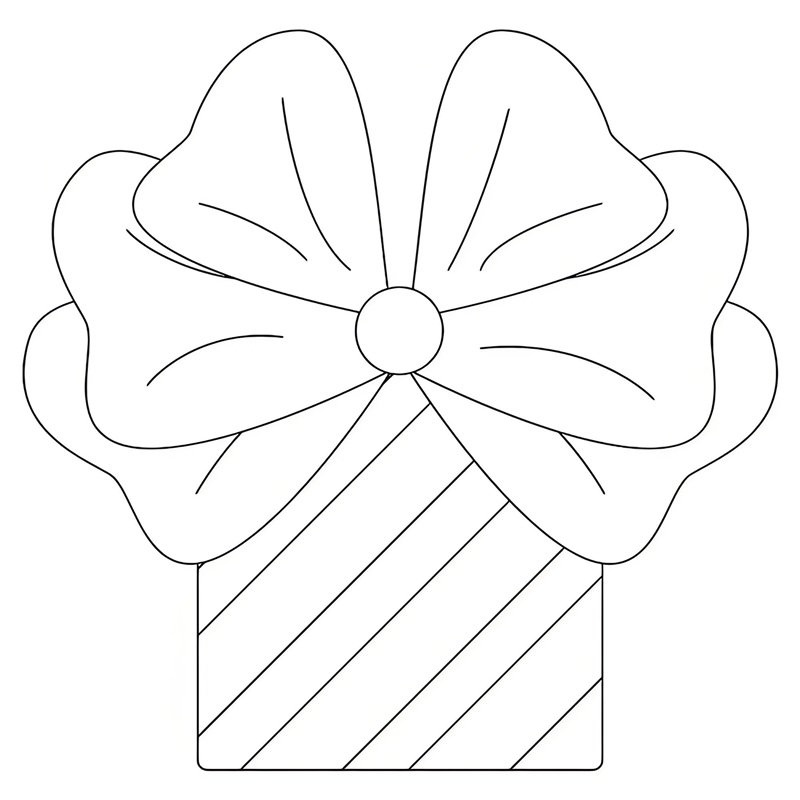tô màu hộp quà 1