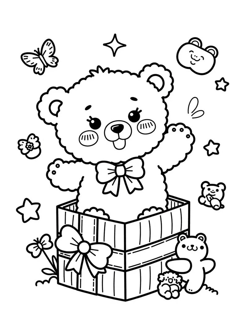 tô màu hộp quà 17