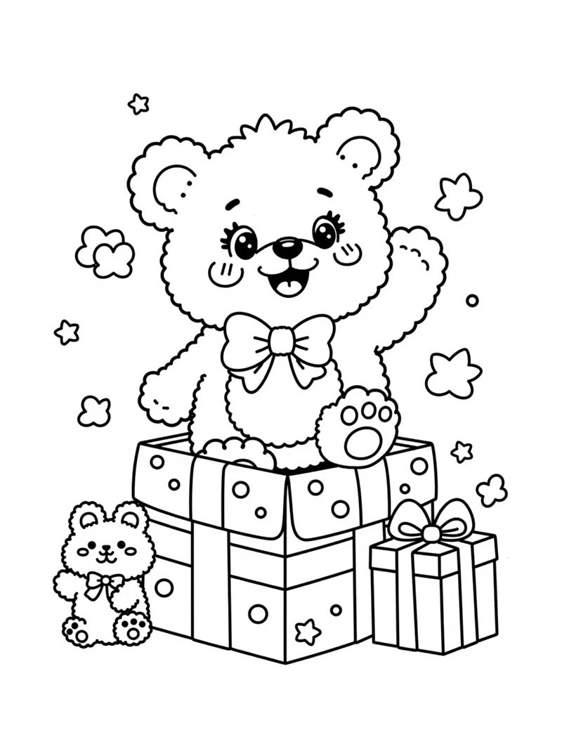 tô màu hộp quà 19