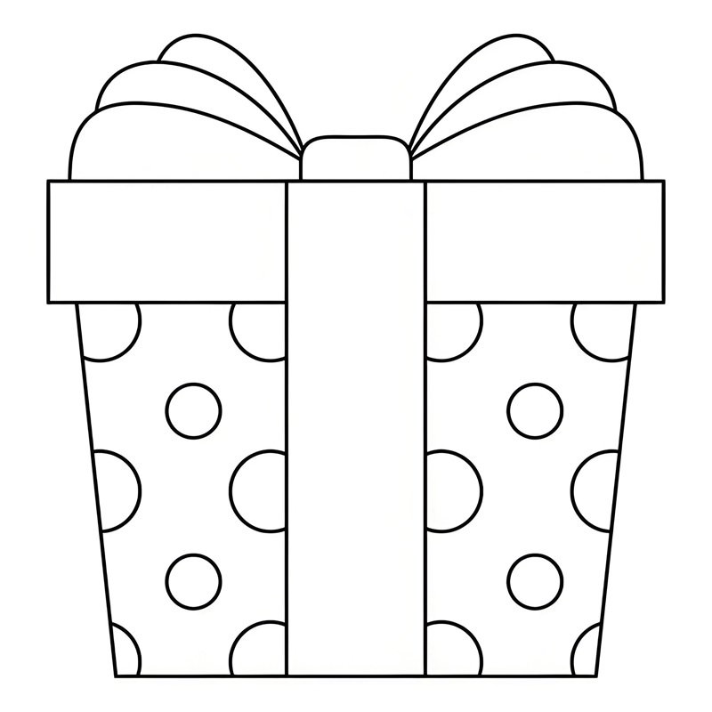 tô màu hộp quà 2