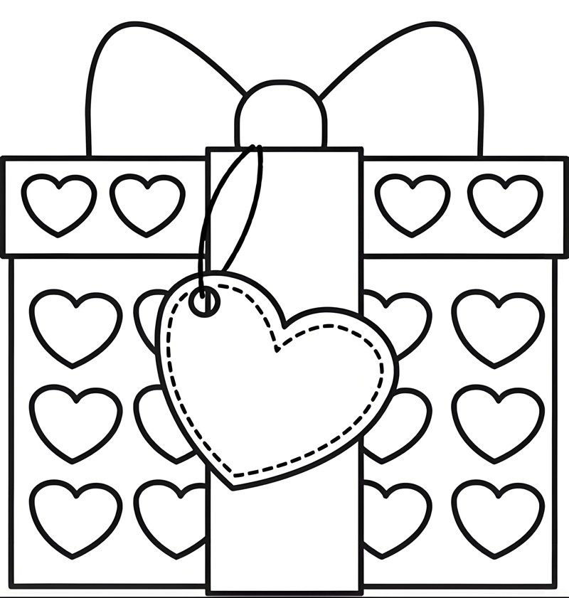 tô màu hộp quà 5