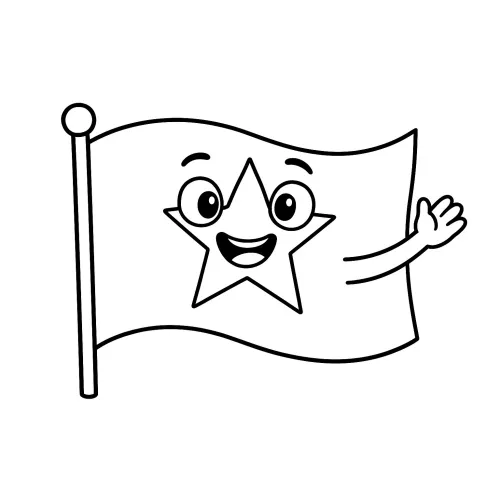 tô màu lá cờ việt nam 1