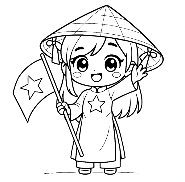 tô màu lá cờ việt nam 7