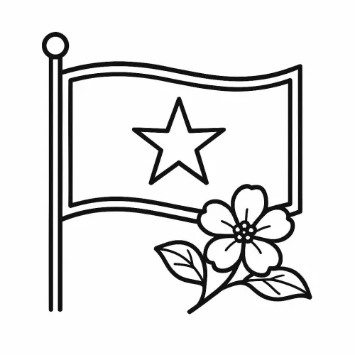 tô màu lá cờ việt nam 8