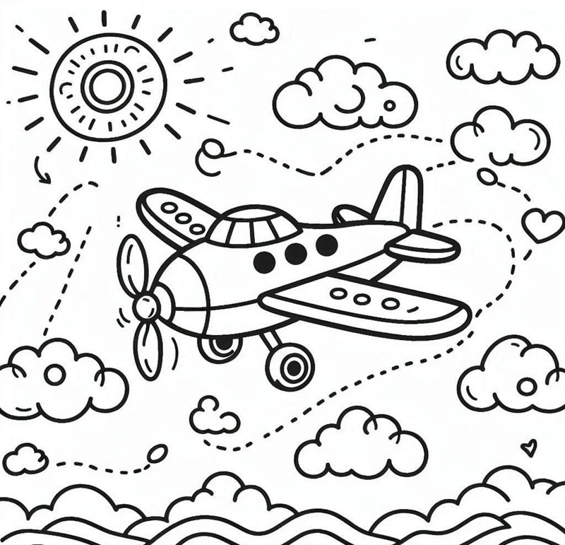 tô màu máy bay 10