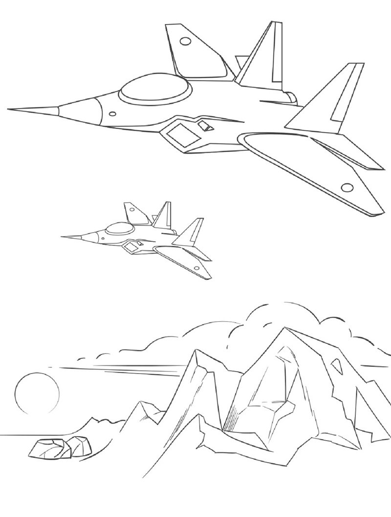 tô màu máy bay 12