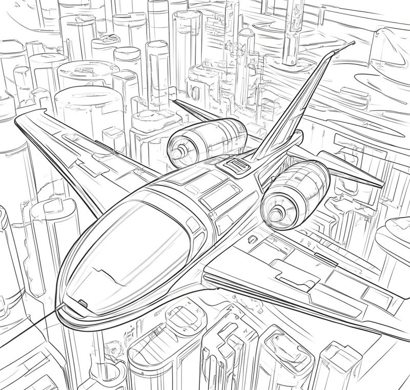 tô màu máy bay 14