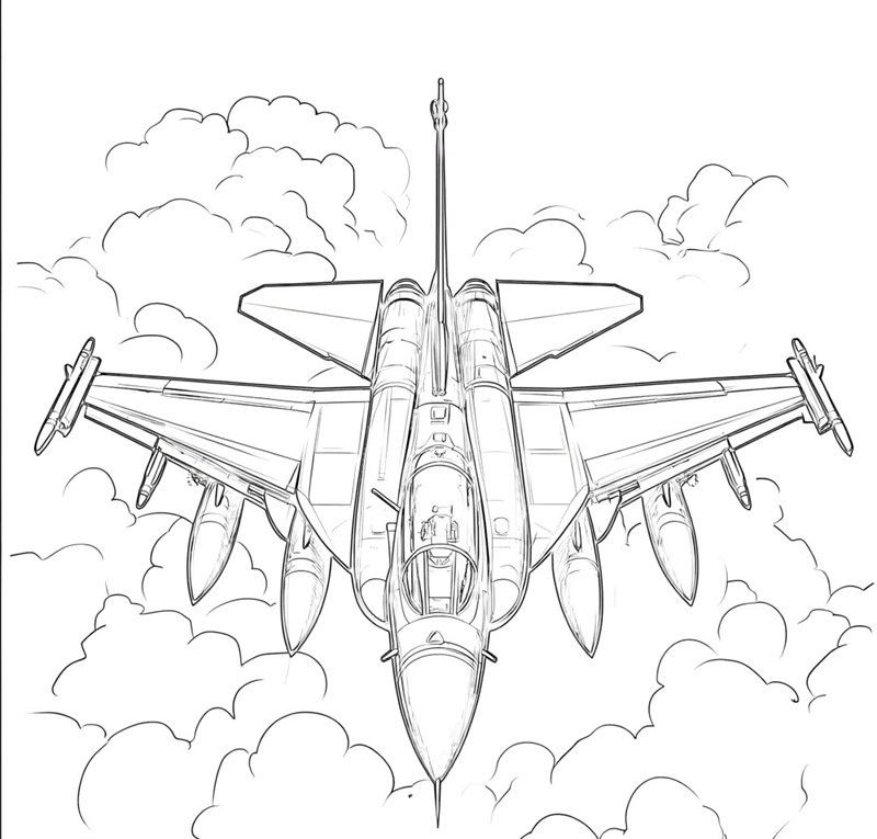 tô màu máy bay 15