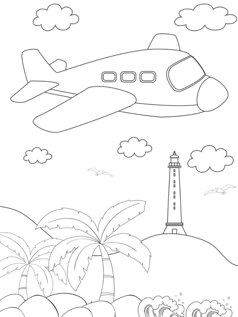 tô màu máy bay 23