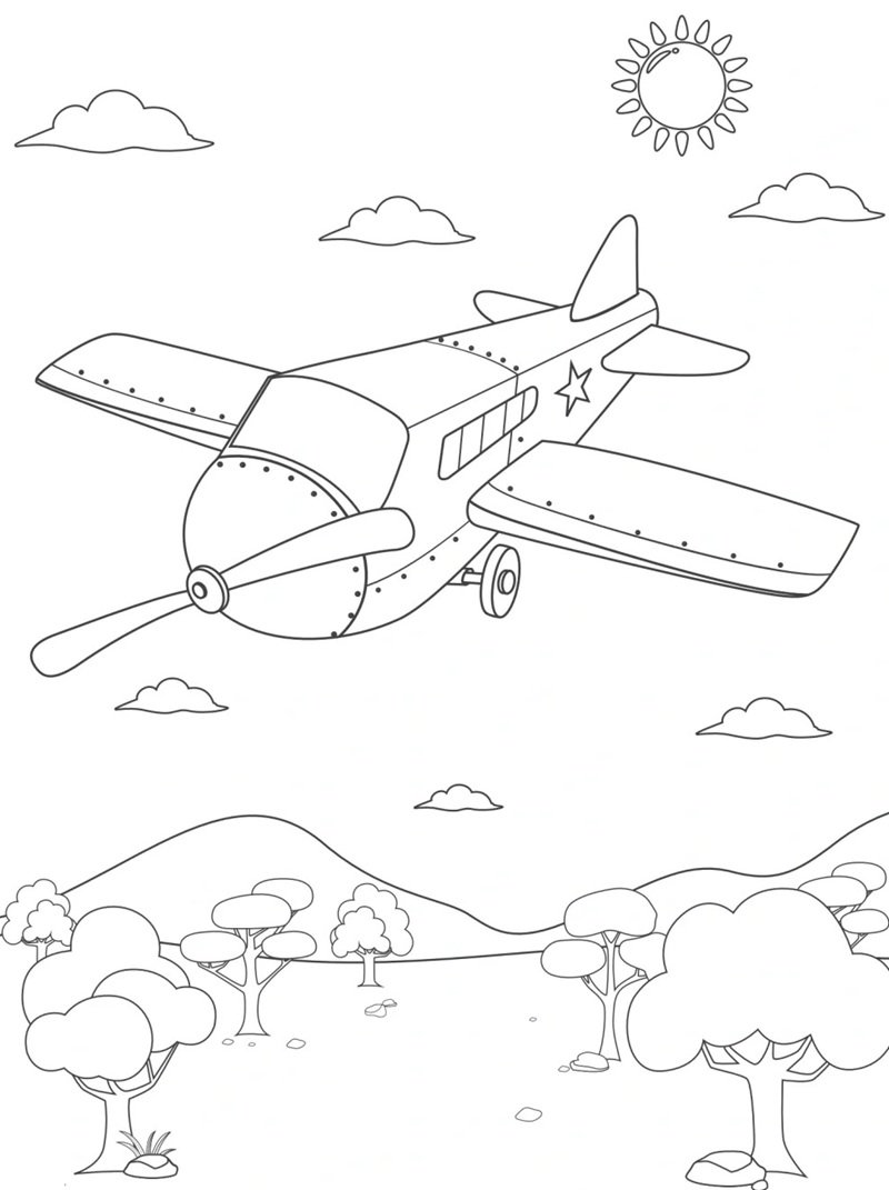 tô màu máy bay 37