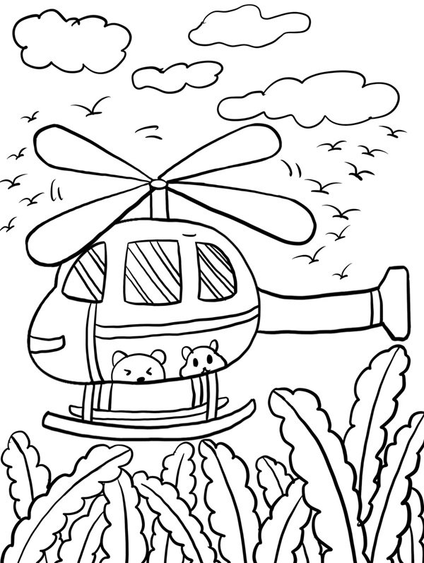 tô màu máy bay trực thăng 24