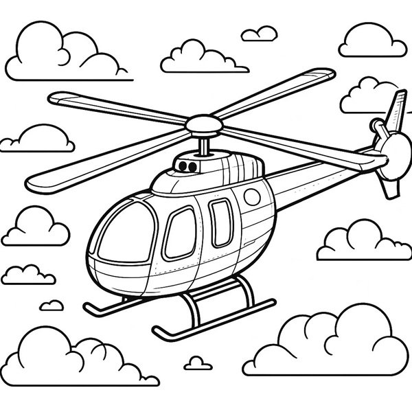 tô màu máy bay trực thăng 33