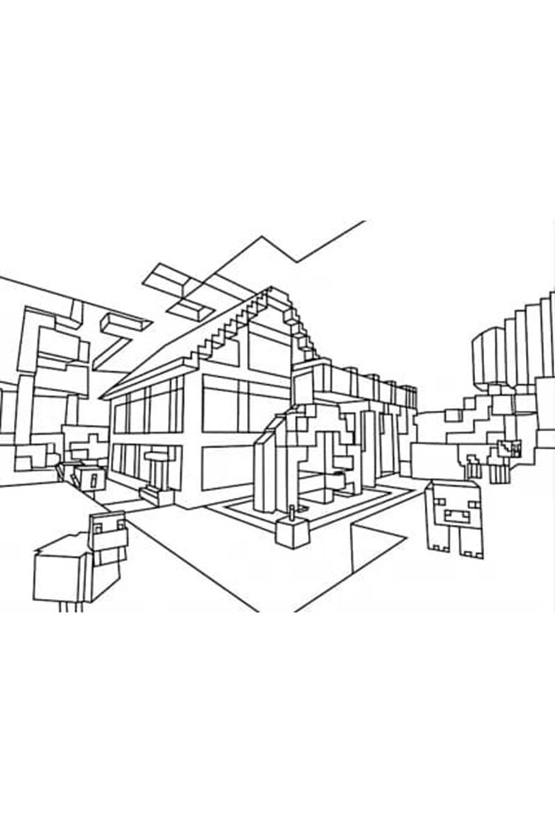 tô màu minecraft 19