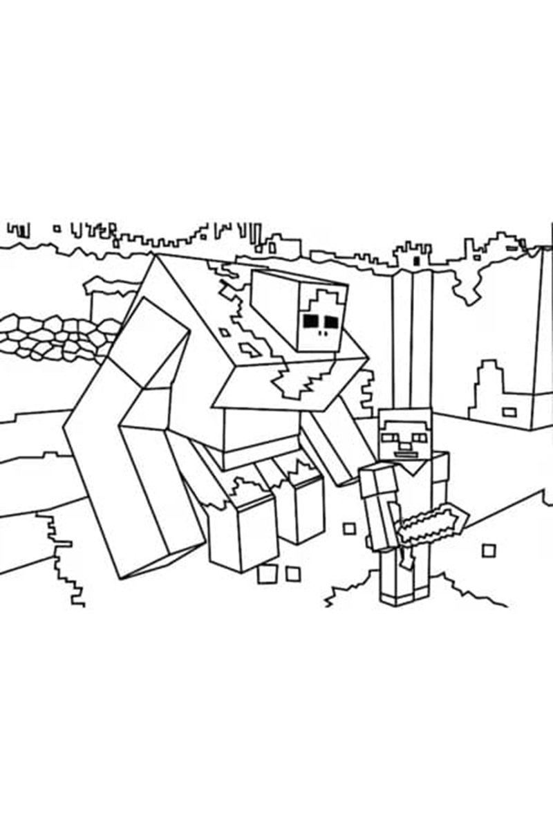 tô màu minecraft 21