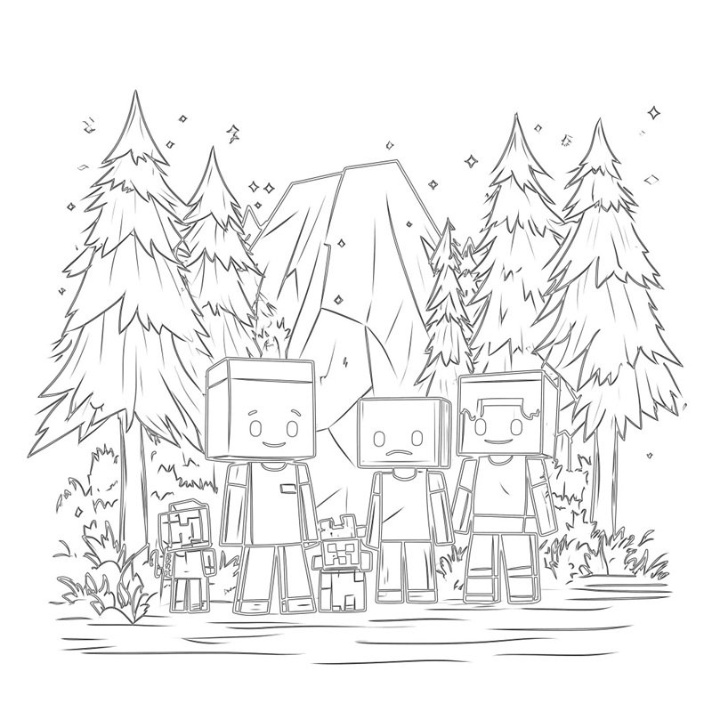 tô màu minecraft 30