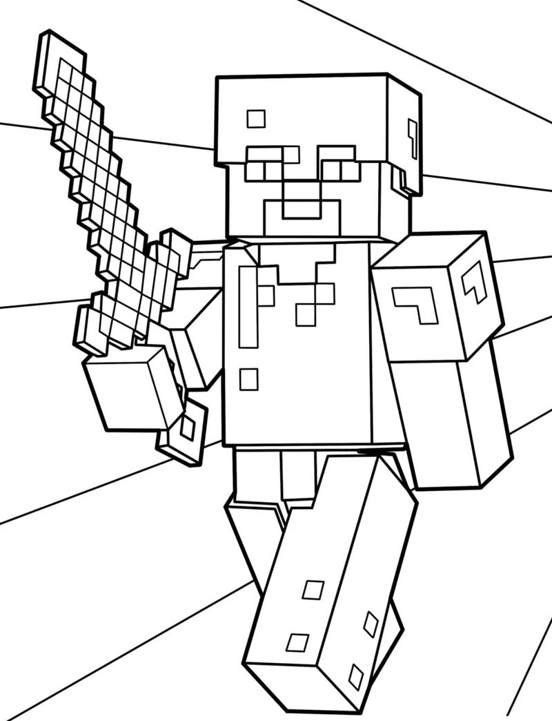 tô màu minecraft 34