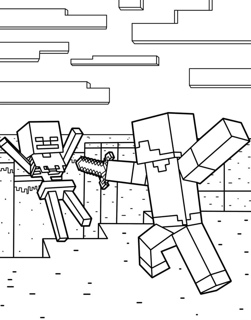 tô màu minecraft 35