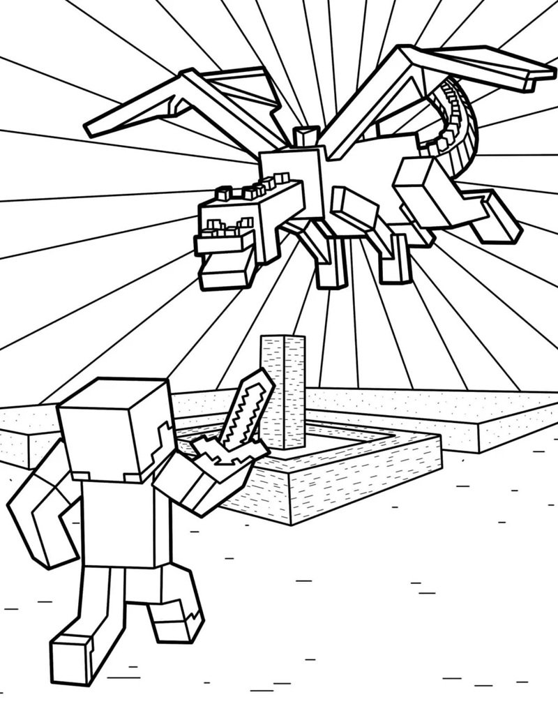 tô màu minecraft 36