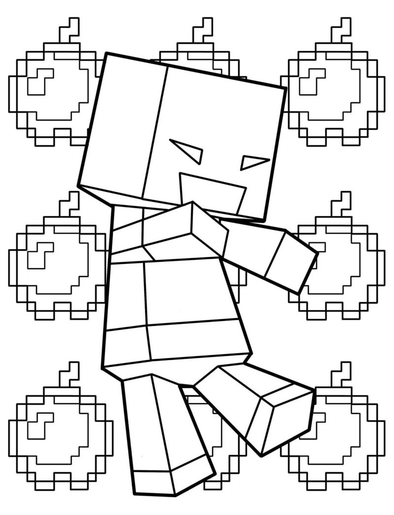 tô màu minecraft 37