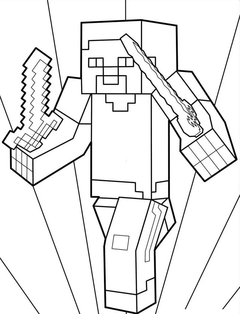 tô màu minecraft 39