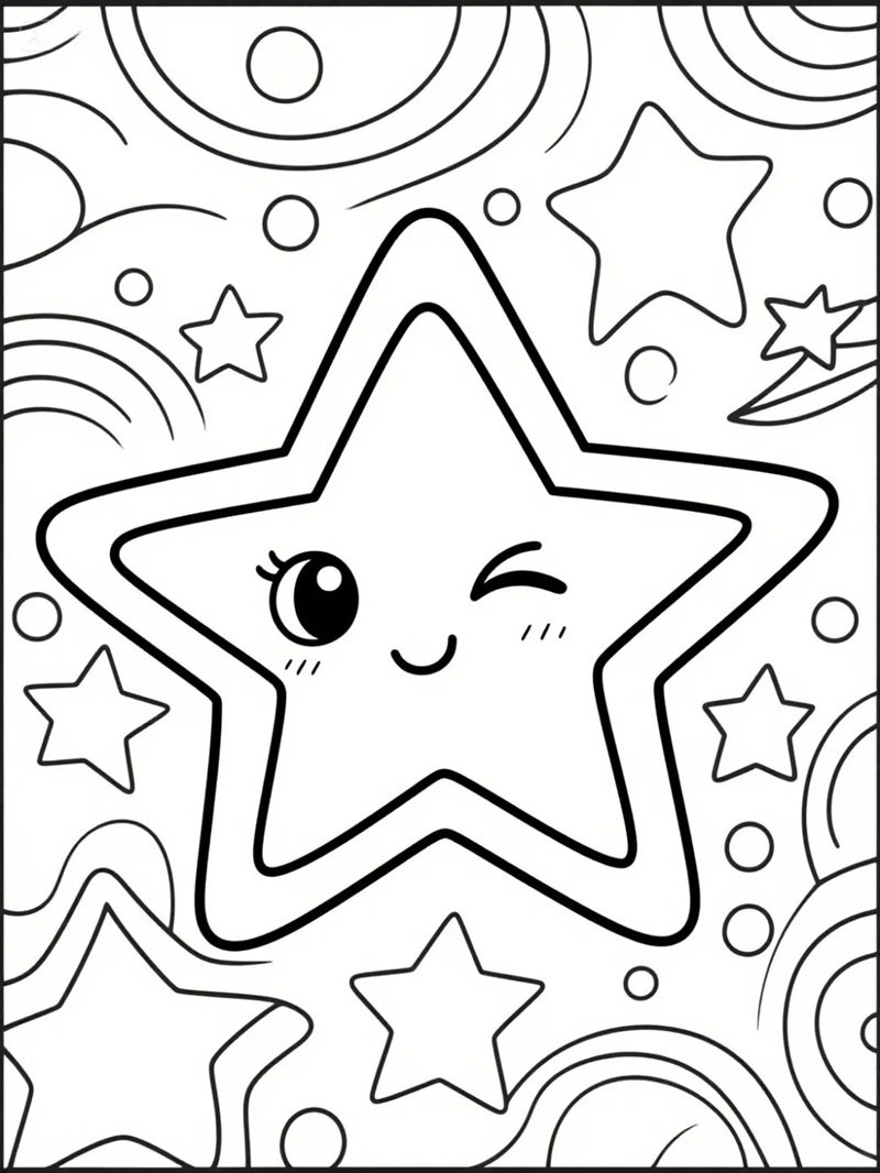 tô màu ngôi sao 1