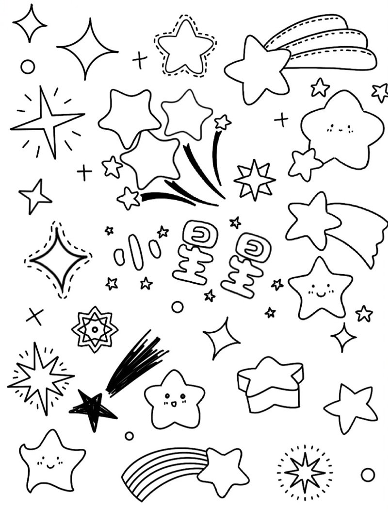 tô màu ngôi sao 27