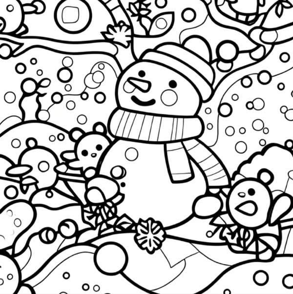 tô màu người tuyết 14