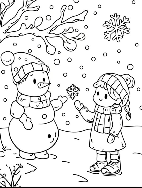 tô màu người tuyết 15