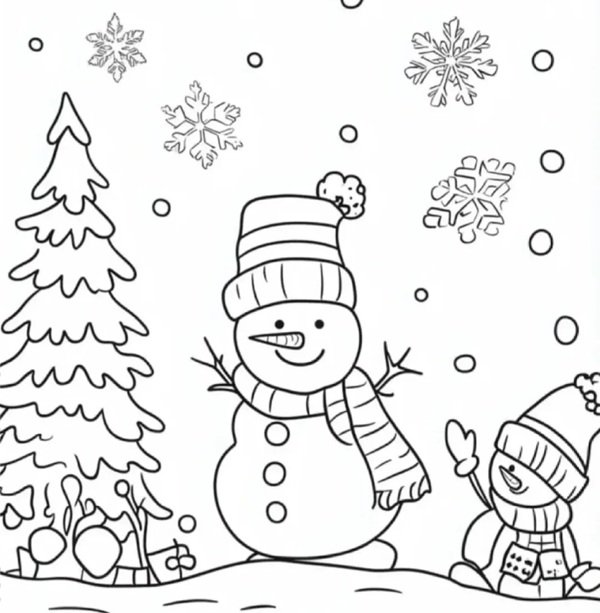 tô màu người tuyết 17