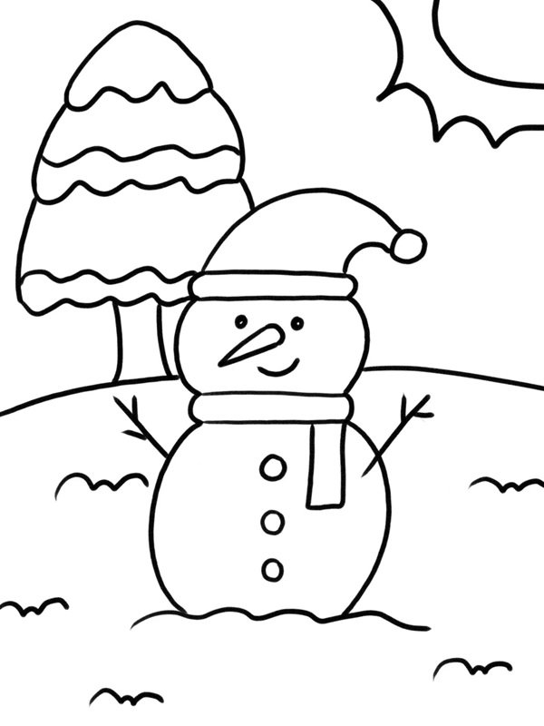 tô màu người tuyết 18