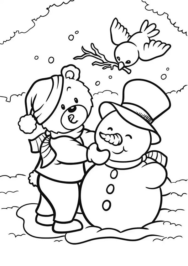 tô màu người tuyết 2