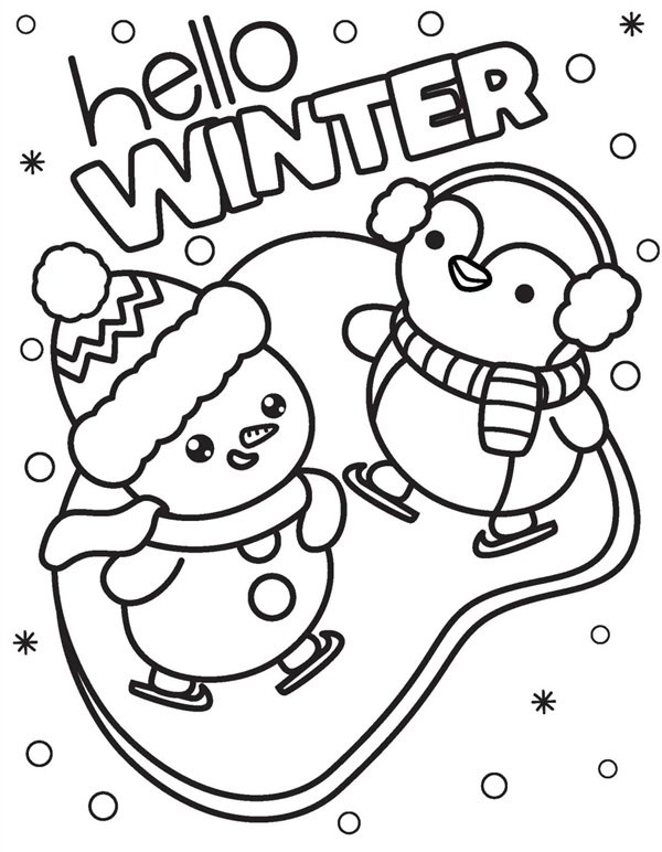 tô màu người tuyết 22